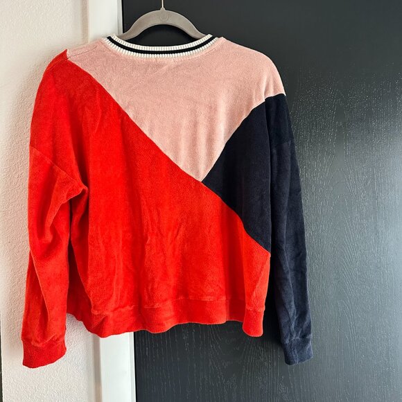 Splendid x Margherita Terry Cloth Bright Asymmetrical Pullover, Small - Picture 9 of 10